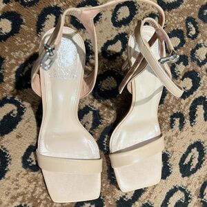 Vince Camuto nude square toe heels size 7